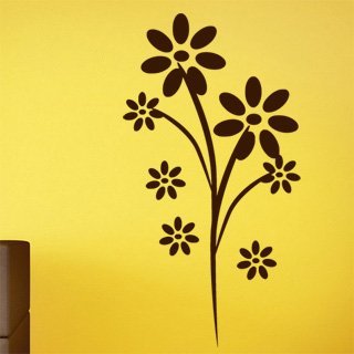 Samolepka na zeď Květiny 0180 - 60x114 cm
