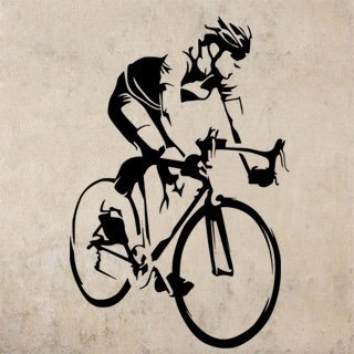 Samolepka na zeď Cyklista 1041 - 60x92 cm