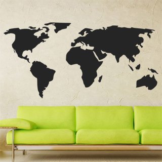 Nálepka na zeď Mapa světa 1229 - 247x120 cm