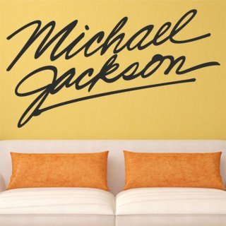 Nálepka na zeď Michael Jackson Podpis 1331 - 182x100 cm