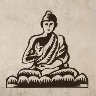 Samolepka Sedící Budha 1296 - 86x80 cm
