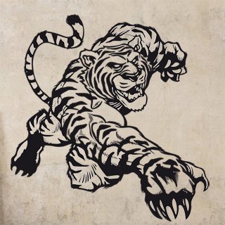 Samolepka na zeď Tygr 002 - 100x105 cm