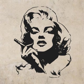 Samolepka na zeď Marilyn Monroe 1354 - 60x75 cm