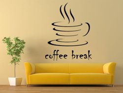 Samolepky na zeď Nápis Coffee break 0043