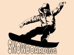 Samolepky na zeď Snowboardista 0965