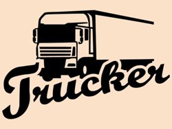 Samolepky na zeď Kamion s nápisem Trucker 0751