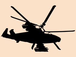 Samolepky na zeď Helikoptéra armádní 0811