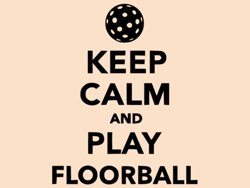 Samolepky na zeď Keep calm and play floorball 1117
