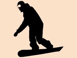 Samolepky na zeď Snowboardista 0970