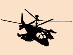 Samolepky na zeď Helikoptéra vojenská 0810