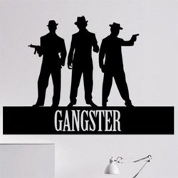Samolepky na zeď Nápis Gangster 0237