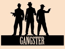 Samolepky na zeď Nápis Gangster 0237