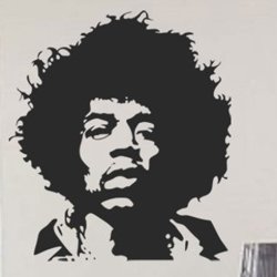 Samolepky na zeď Jimmy Hendrix 001
