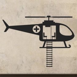 Samolepky na zeď Helikoptéra záchranářská 0816