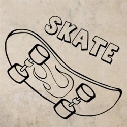 Samolepky na zeď Skateboard 0962