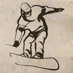 Samolepky na zeď Snowboardista 006