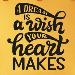 Samolepky na zeď Nápis A dream is a wish your heart makes 0647