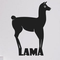 Samolepky na zeď Lama s nápisem 0620
