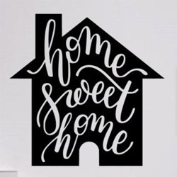 Samolepky na zeď Nápis Home Sweet Home 0635